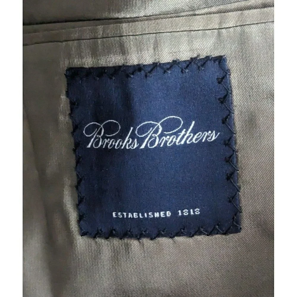 Brooks Brothers Wool Men's Grey Sport Jacket Blazer 2 Button Made in USA 44 LONG